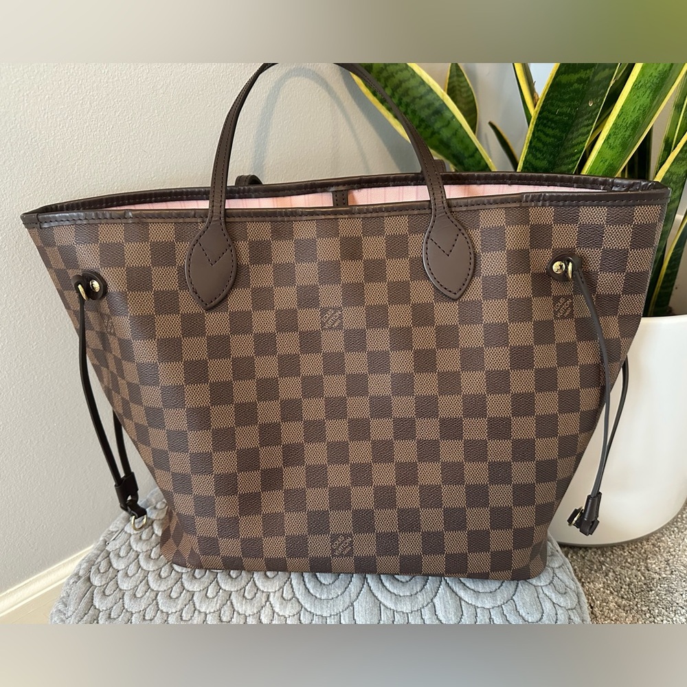 EUC🤎Louis Vuitton Neverfull MM Rose Ballerine - Picture 4 of 16
